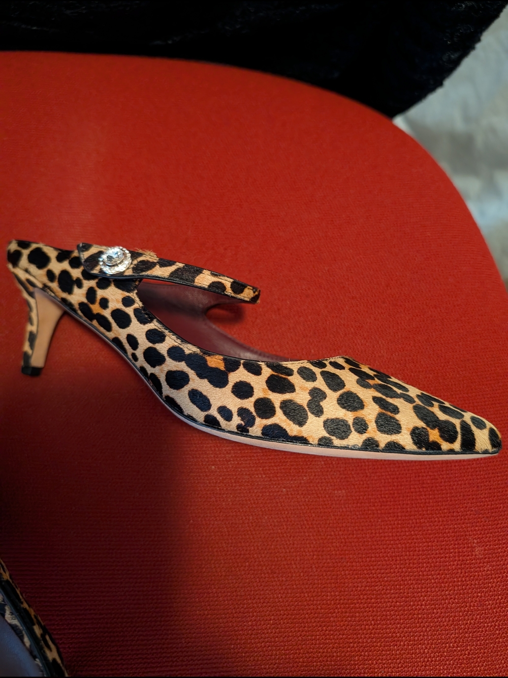 Kate Spade Marisol Leopard Print Kitten Heel Mules